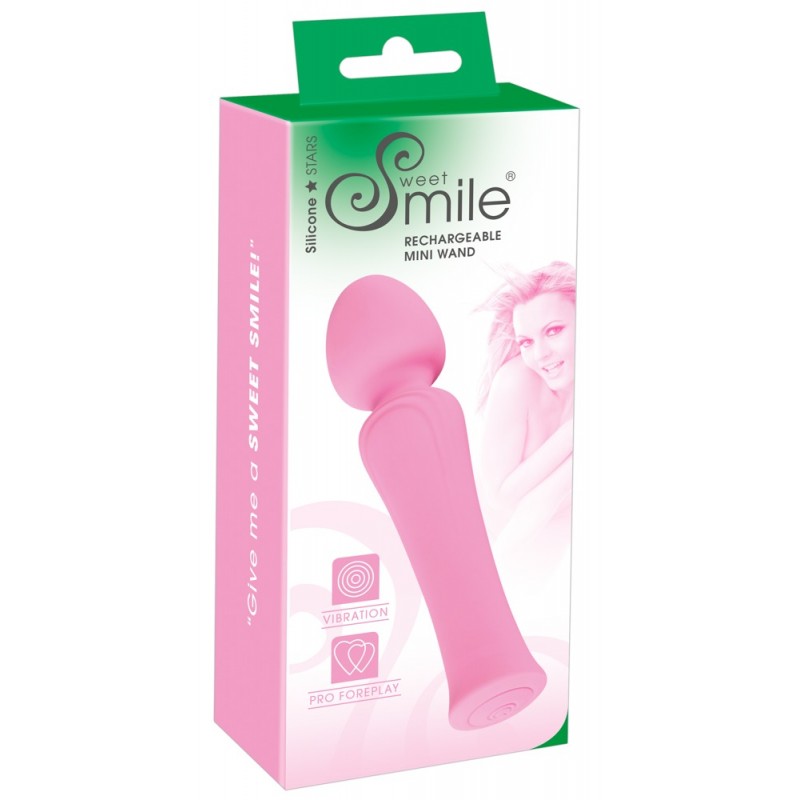 SMILE Mini Wand - akkus, masszírozó vibrátor (pink) 72767 termék bemutató kép