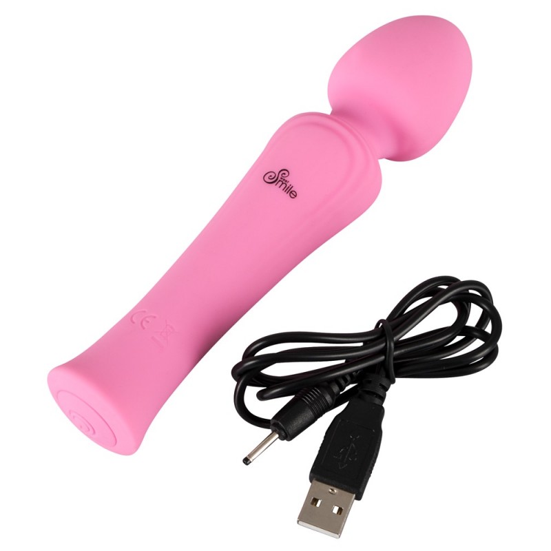 SMILE Mini Wand - akkus, masszírozó vibrátor (pink) 29511 termék bemutató kép