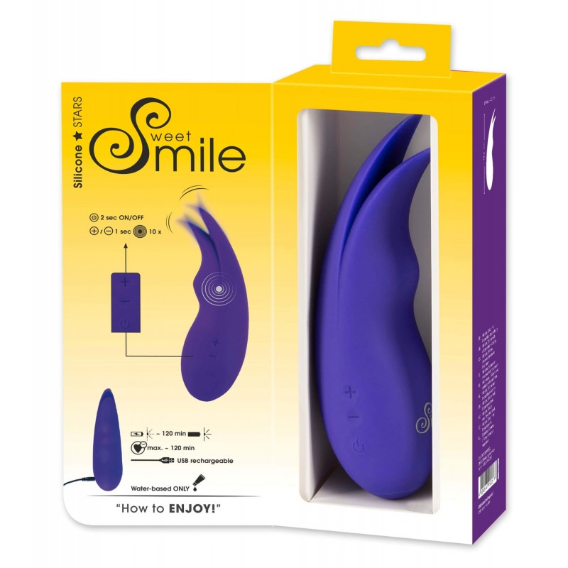 SMILE Multi - akkus, extra erős csiklóvibrátor (lila) 77538 termék bemutató kép