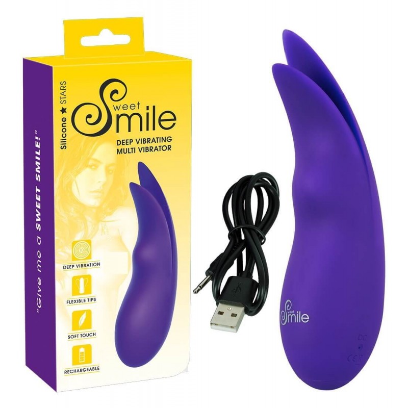 SMILE Multi - akkus, extra erős csiklóvibrátor (lila) 77539 termék bemutató kép
