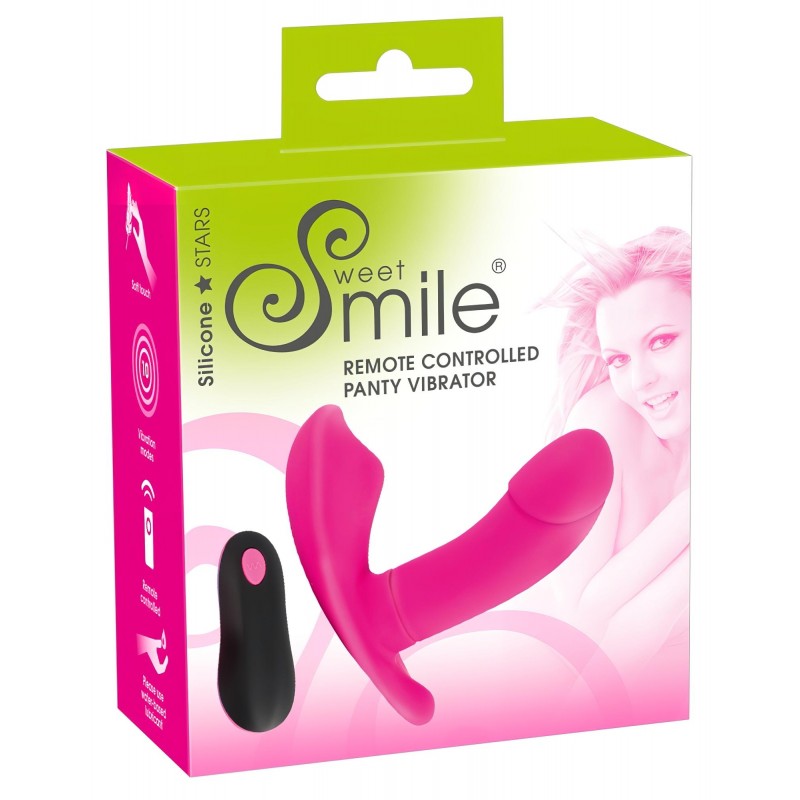 SMILE Panty - hordható akkus, rádiós vibrátor (pink) 150454 termék bemutató kép