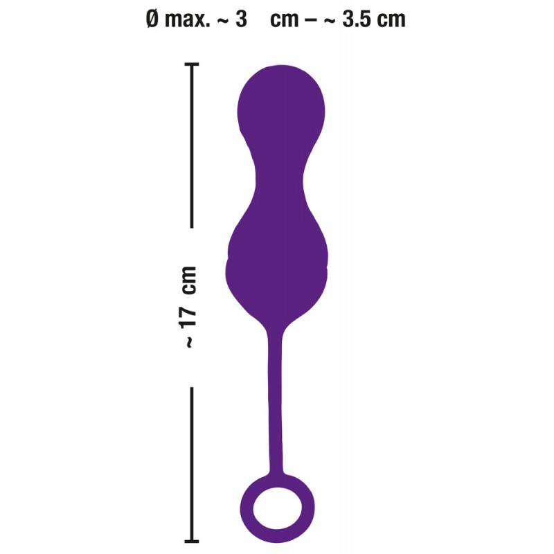 SMILE RC Love Balls - akkus, rádiós vibrációs tojás (lila) 45377 termék bemutató kép