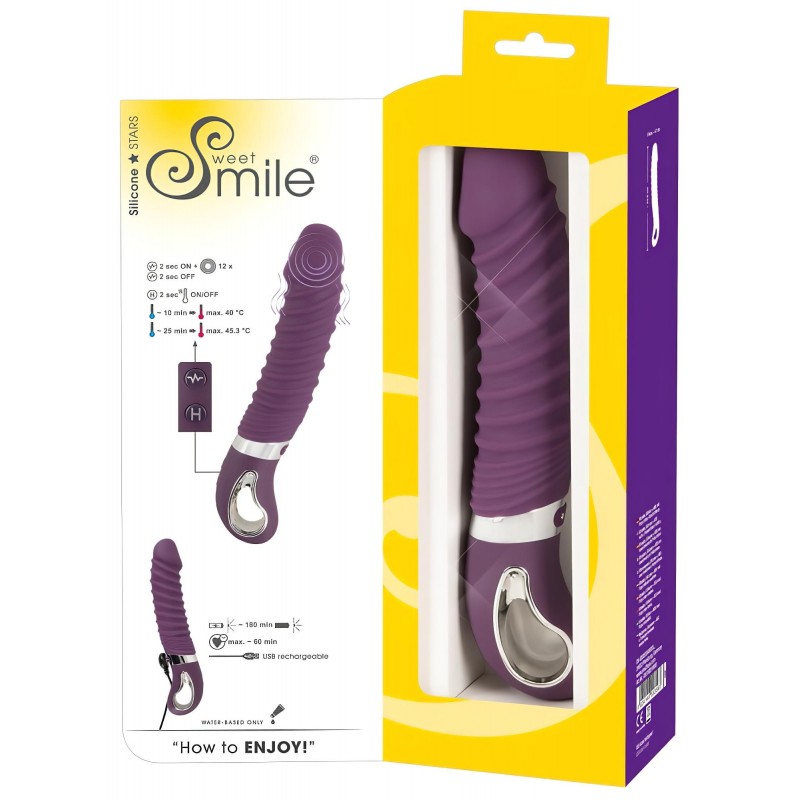 SMILE Soft - akkus, melegítő vibrátor (lila) 108680 termék bemutató kép