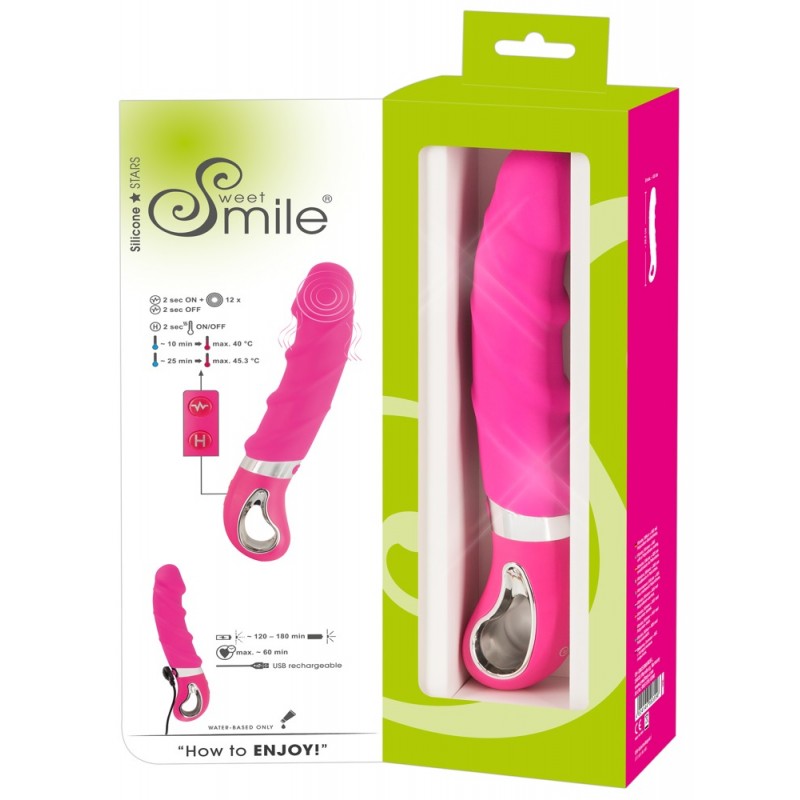 SMILE Soft - akkus, melegítő vibrátor (pink) 41876 termék bemutató kép