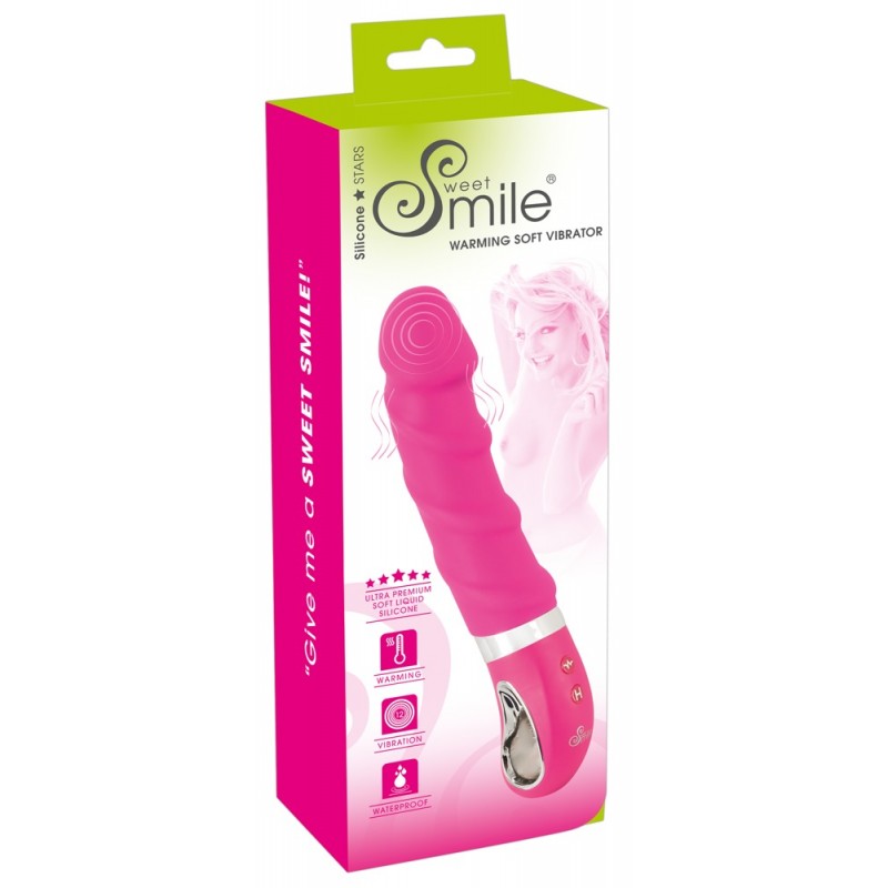 SMILE Soft - akkus, melegítő vibrátor (pink) 72907 termék bemutató kép