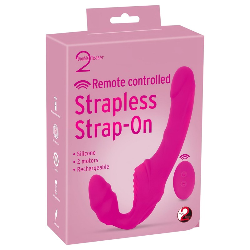 Strepless Strap-On - felcsatolható vibrátor (pink) 102998 termék bemutató kép