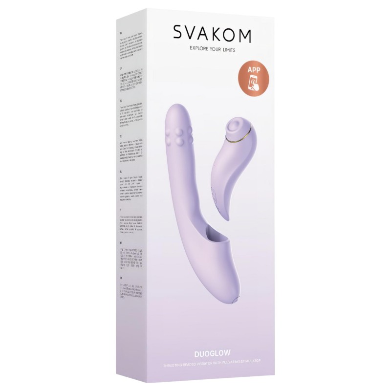 Svakom DuoGlow - App-vezérelt G-pont és csiklóizgató vibrátor (lila) 139127 termék bemutató kép