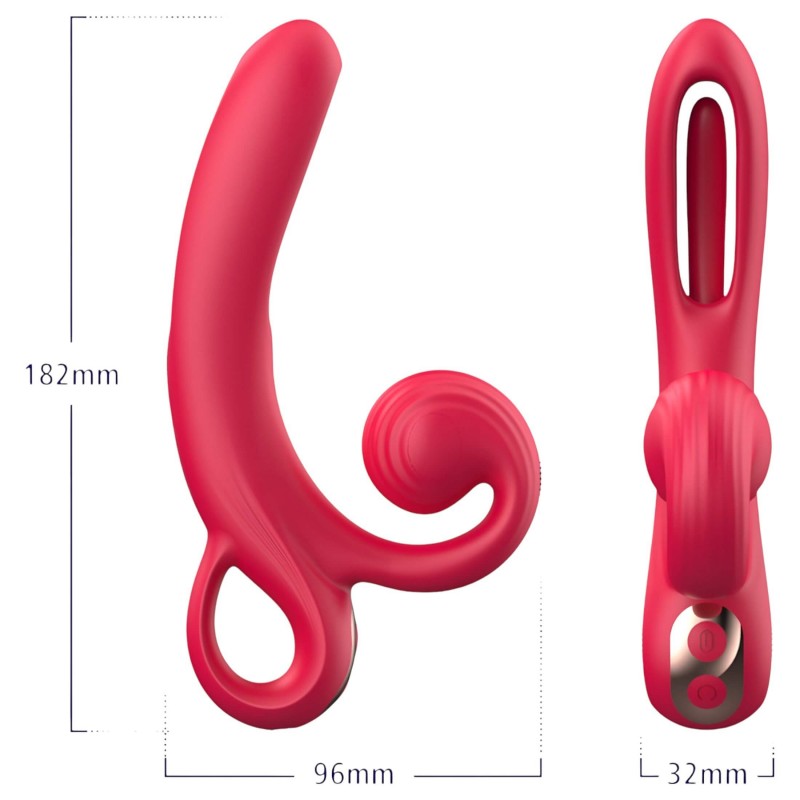 Erospace Sweet Play - csiklókaros vibrátor (piros) 111472 termék bemutató kép