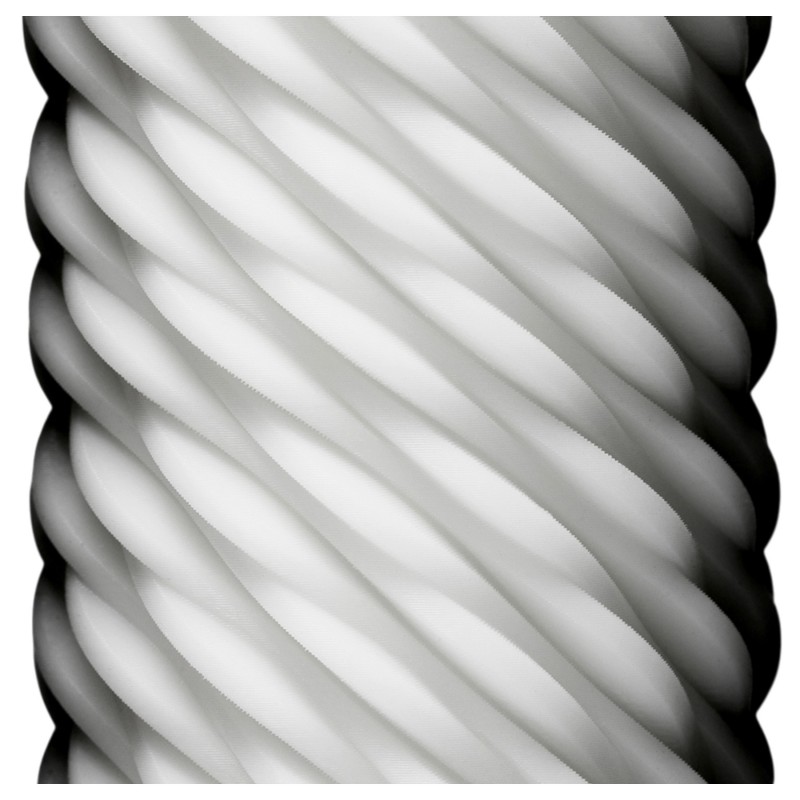 TENGA 3Dx Flow - hullámos mintás maszturbátor (fehér) 148451 termék bemutató kép