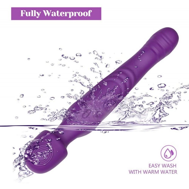 Tracy's Dog Wand - vízálló, akkus, pulzáló masszírozó vibrátor (lila) 44968 termék bemutató kép