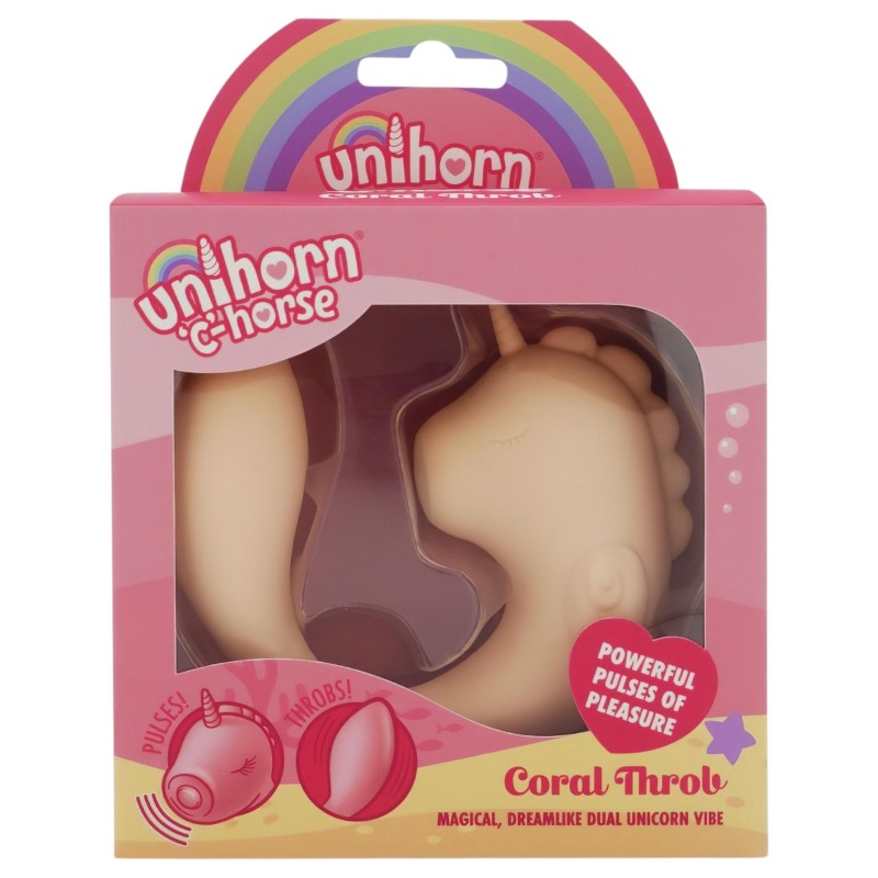 Unihorn C-Horse - G-pont és csiklóizgató vibrátor (korall) 145202 termék bemutató kép