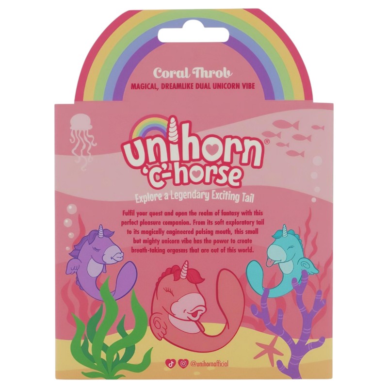 Unihorn C-Horse - G-pont és csiklóizgató vibrátor (korall) 145203 termék bemutató kép