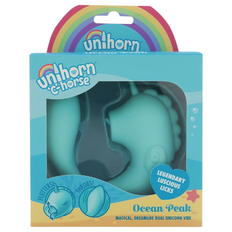 Unihorn C-Horse - G-pont és csiklóizgató vibrátor (türkiz) 145427 termék bemutató kép