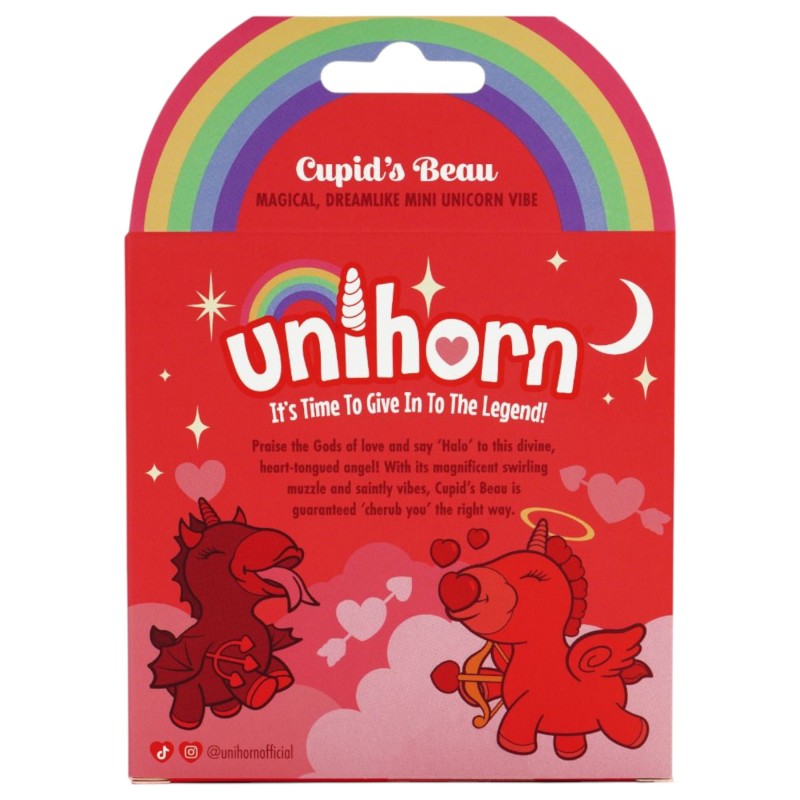 Unihorn Cupid's Beau - akkus unikornis csiklóizgató vibrátor (piros) 119564 termék bemutató kép