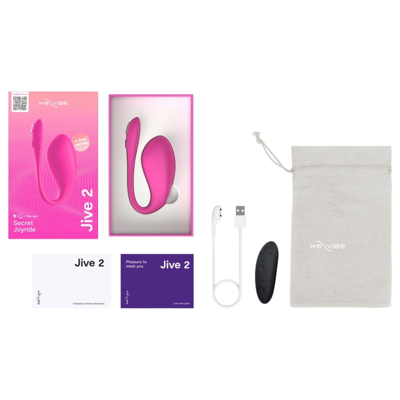 We-Vibe Jive 2 - viselhető, távirányítós G-pont vibrátor (rózsaszín) 171294 termék bemutató kép