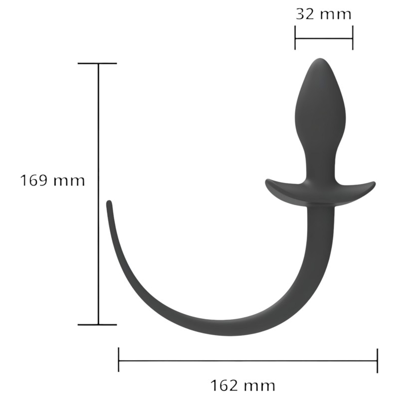 Erospace Wild Play - anál plug farokkal, szerepjátékhoz (fekete) 155689 termék bemutató kép