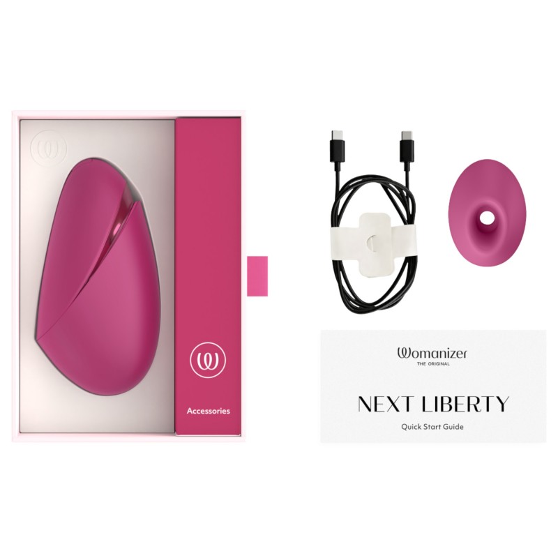 Womanizer Next Liberty - léghullámos csiklóizgató (rózsaszín) 149560 termék bemutató kép