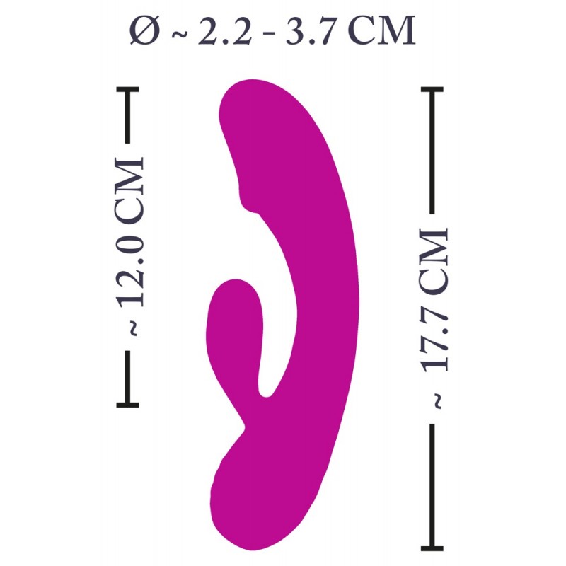 XOUXOU - akkus, makkos, csiklókaros vibrátor (pink) 42774 termék bemutató kép