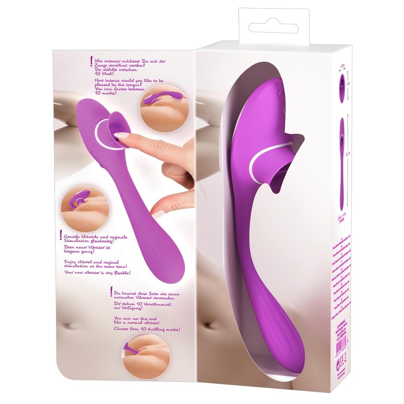 You2Toys 2 Function Vibe - akkus 2in1 vibrátor (lila) 98470 termék bemutató kép