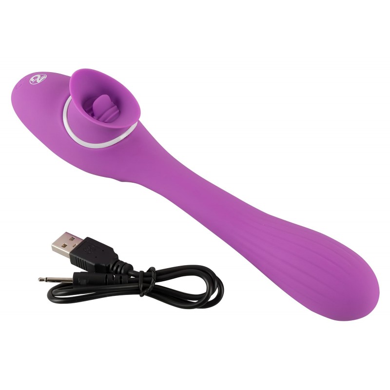 You2Toys 2 Function Vibe - akkus 2in1 vibrátor (lila) 98481 termék bemutató kép