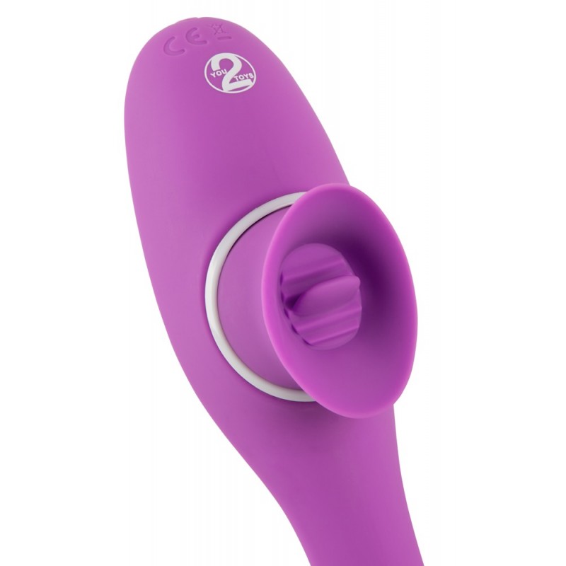 You2Toys 2 Function Vibe - akkus 2in1 vibrátor (lila) 62359 termék bemutató kép