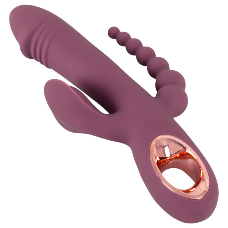 You2Toys - akkus, tripla karos vibrátor (lila) 136915 termék bemutató kép