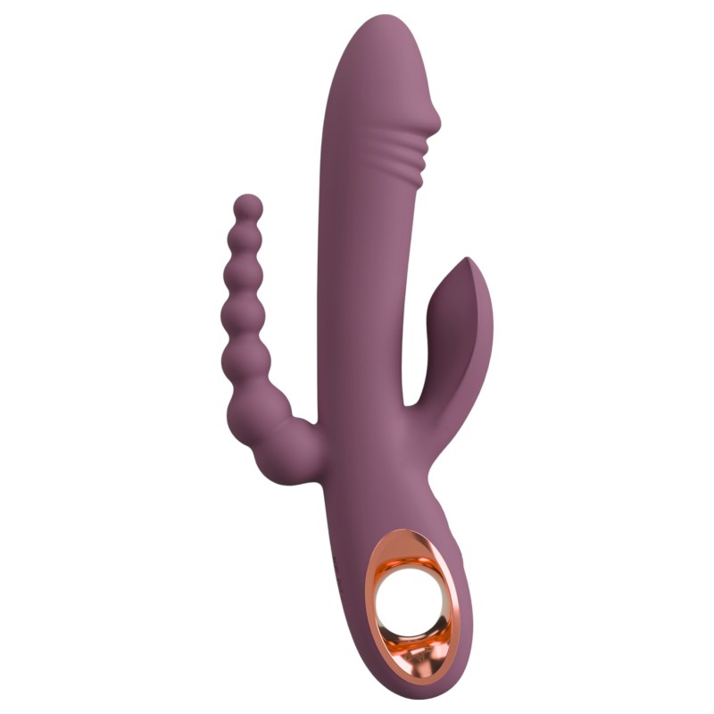 You2Toys - akkus, tripla karos vibrátor (lila) 136916 termék bemutató kép