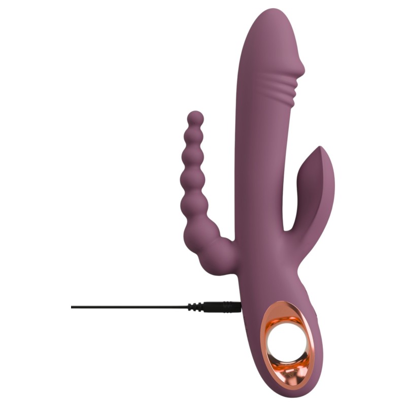 You2Toys - akkus, tripla karos vibrátor (lila) 136918 termék bemutató kép