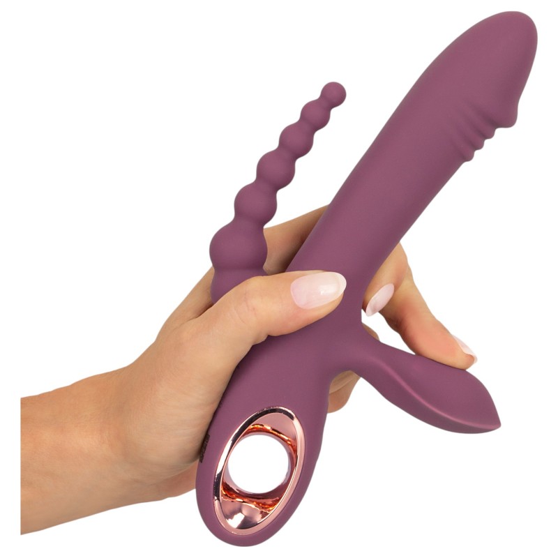 You2Toys - akkus, tripla karos vibrátor (lila) 111727 termék bemutató kép