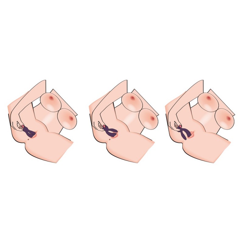 You2Toys Elegant Double - akkus, csiklókaros vibrátor (lila) 38186 termék bemutató kép