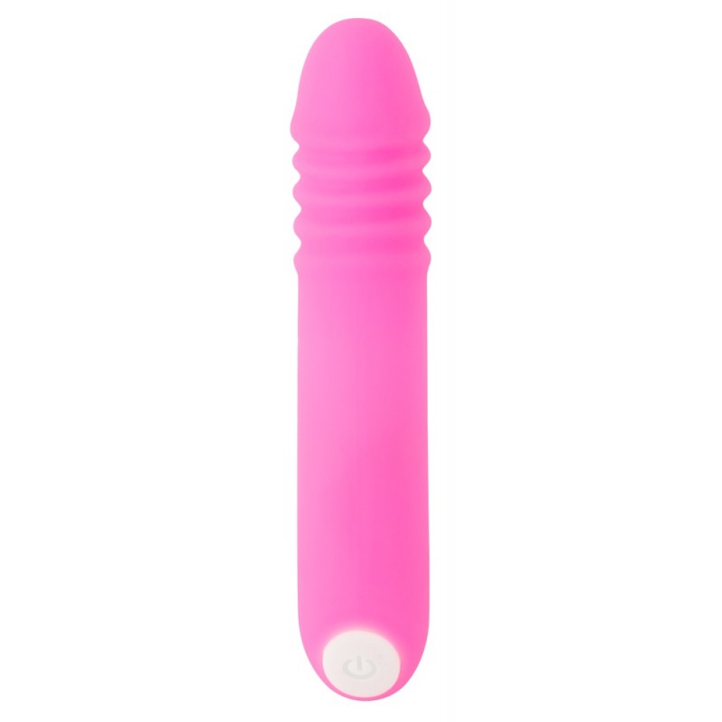 You2Toys - Flashing Mini Vibe - akkus, világító vibrátor (pink) 62205 termék bemutató kép