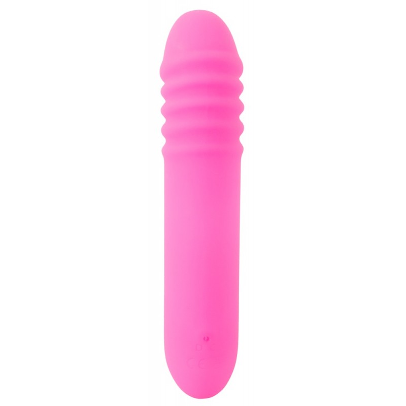 You2Toys - Flashing Mini Vibe - akkus, világító vibrátor (pink) 62206 termék bemutató kép