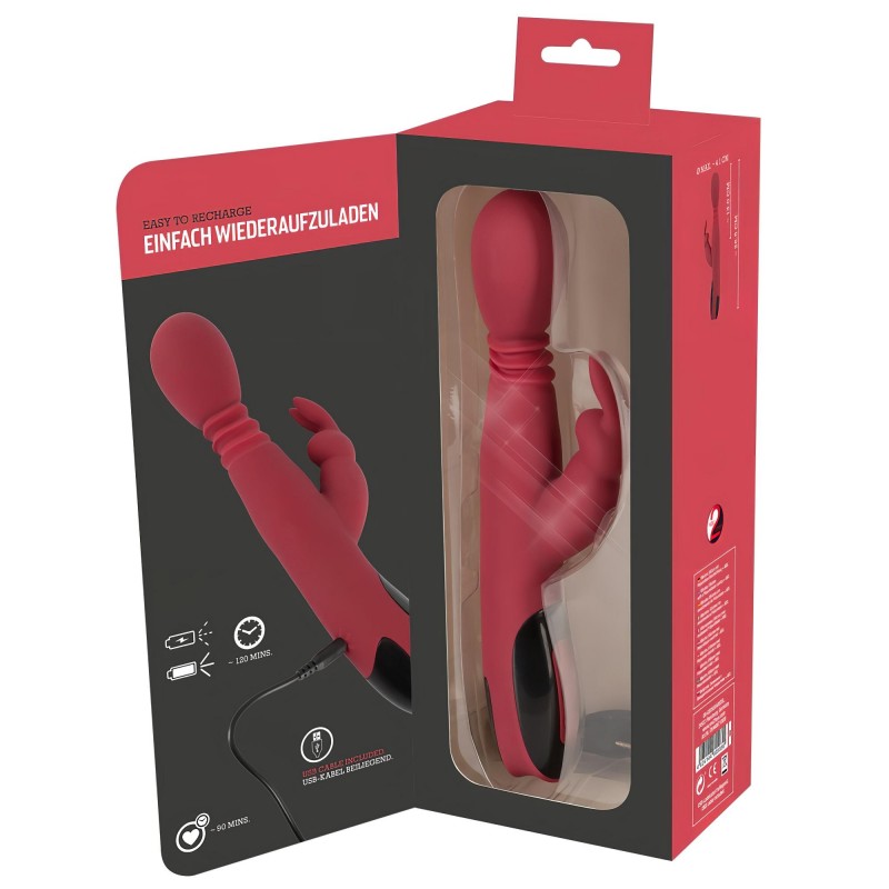 You2Toys Massager - lökő-forgó, melegítő G-pont vibrátor (piros) 108952 termék bemutató kép