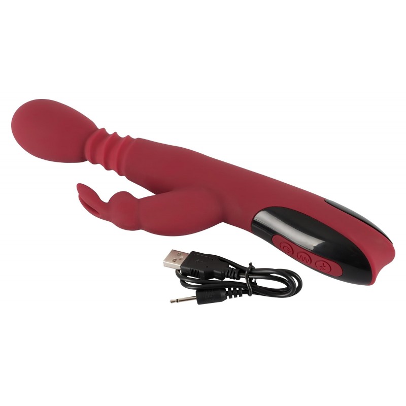 You2Toys Massager - lökő-forgó, melegítő G-pont vibrátor (piros) 108956 termék bemutató kép