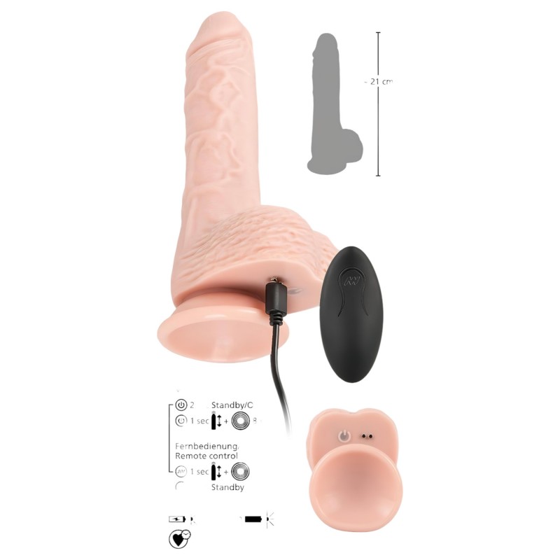 You2Toys - Medical RC - lökő-forgó vibrátor (natúr) 136729 termék bemutató kép