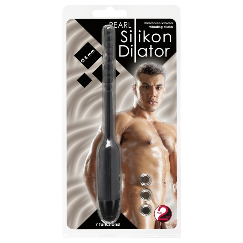 You2Toys Pearl Dilator - gömbös húgycső vibrátor - 0,8 cm (fekete) 130629 termék bemutató kép