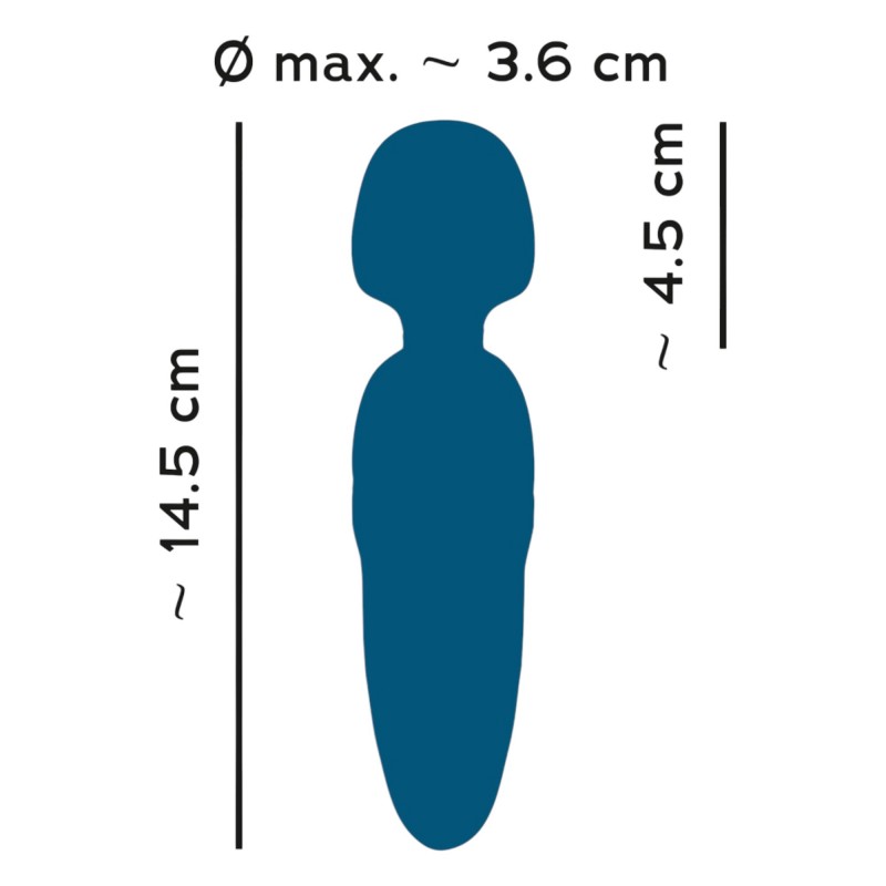You2Toys Petite - akkus wand masszírozó vibrátor (kék) 97119 termék bemutató kép