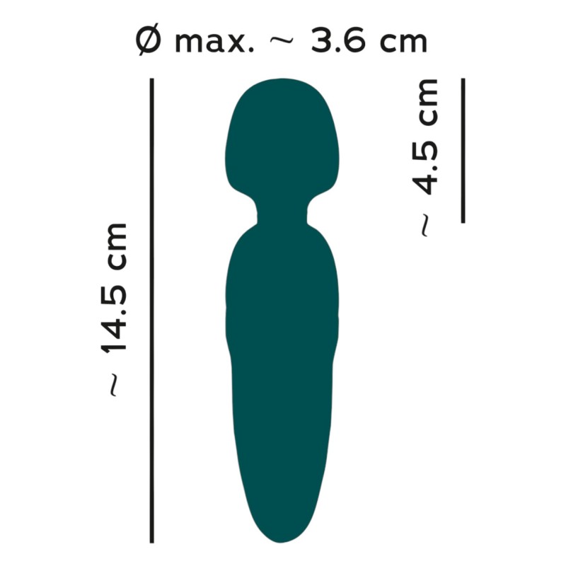 You2Toys Petite - akkus wand masszírozó vibrátor (zöld) 97101 termék bemutató kép