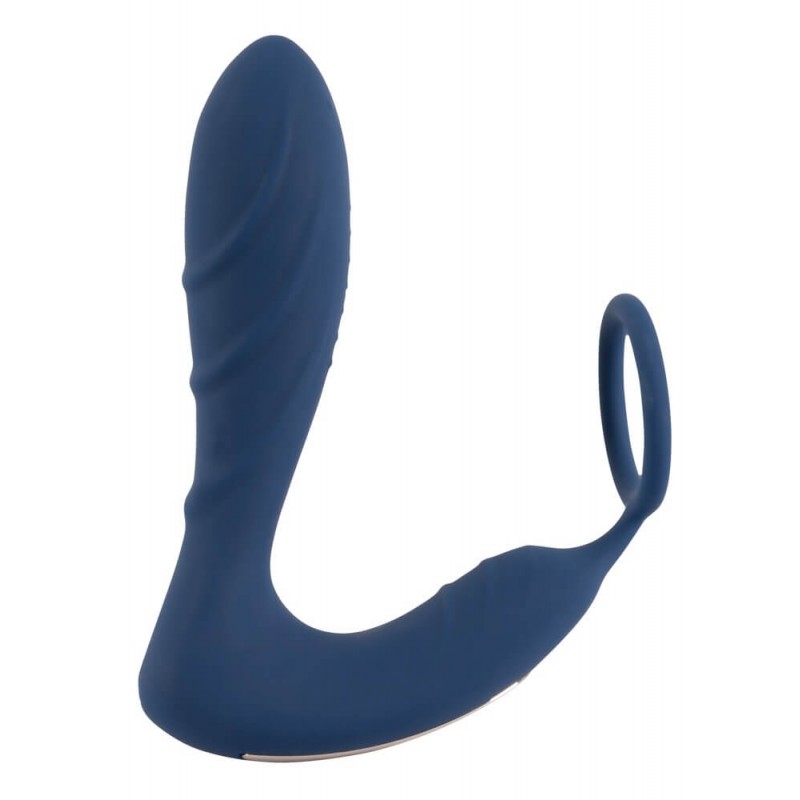 You2Toys Prostate Plug - anál vibrátor péniszgyűrűvel (kék) 80708 termék bemutató kép