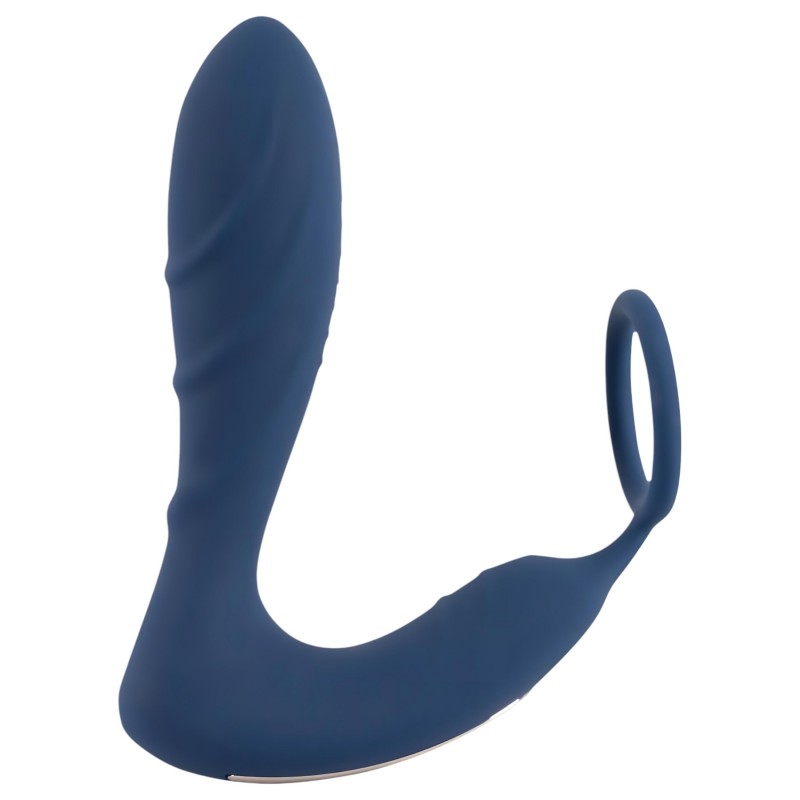 You2Toys Prostate Plug - anál vibrátor péniszgyűrűvel (kék) 108588 termék bemutató kép