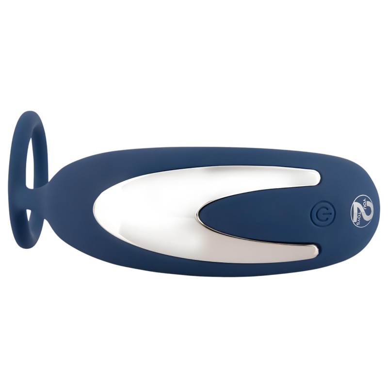 You2Toys Prostate Plug - anál vibrátor péniszgyűrűvel (kék) 108593 termék bemutató kép