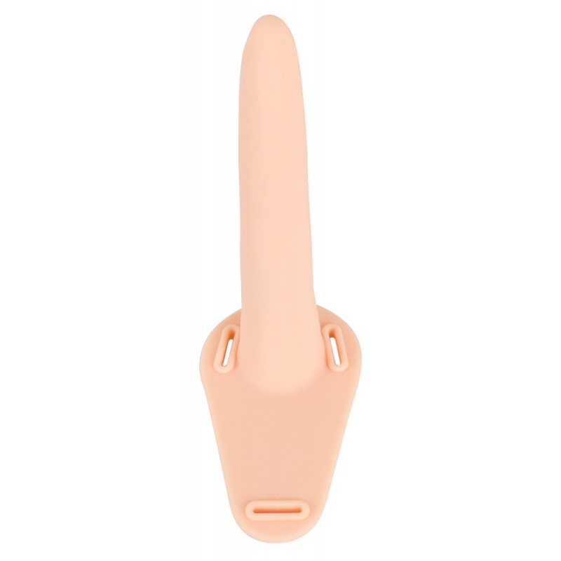 You2Toys - Strap-On - akkus, felcsatolható vibrátor (natúr) 39137 termék bemutató kép
