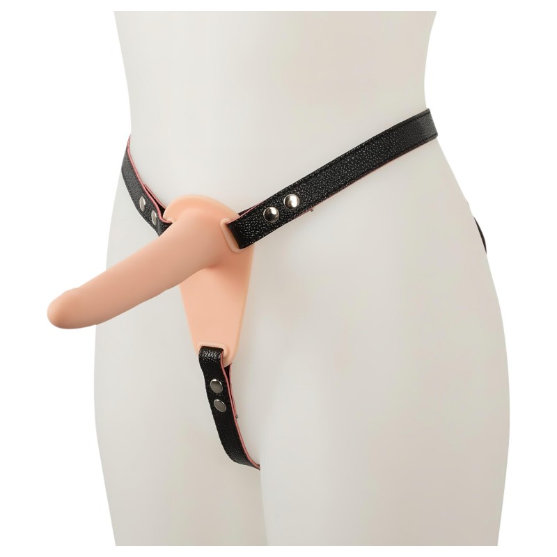 You2Toys - Strap-On - akkus, felcsatolható vibrátor (testszínű) 141351 termék bemutató kép