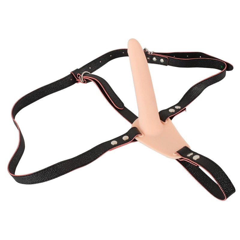 You2Toys - Strap-On - akkus, felcsatolható vibrátor (testszínű) 141352 termék bemutató kép