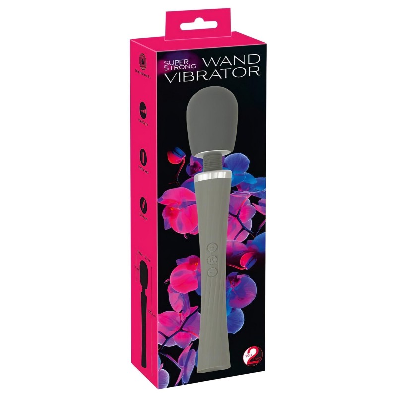 You2Toys - Super Strong Wand - masszírozó vibrátor (szürke) 100880 termék bemutató kép