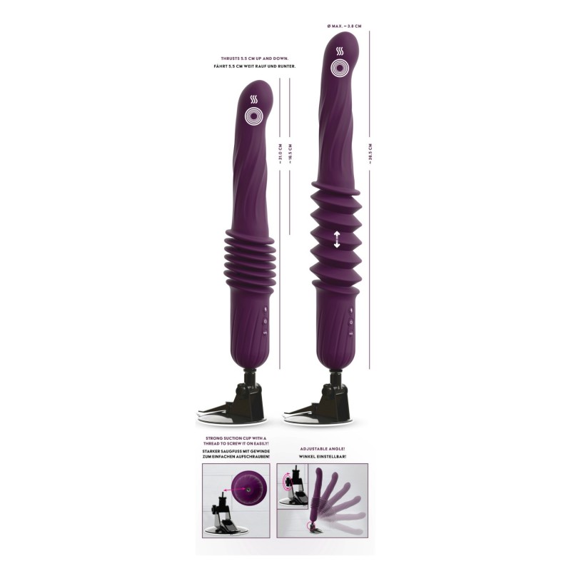 You2Toys - távirányítós melegítős lökő vibrátor (lila) 152156 termék bemutató kép